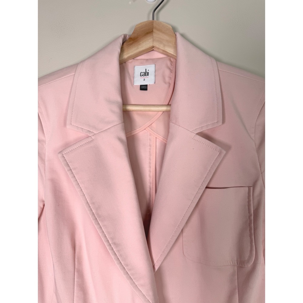 Cabi 5656 Blush Pink Tailored Two Button Blazer Jacket Womens Size 2 career - Picture 3 of 10